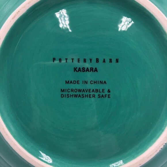 Pottery Barn Kasara Set of 4 Salad Plates Green Mosaic Porcelain Kaleidoscope - Picture 6 of 9